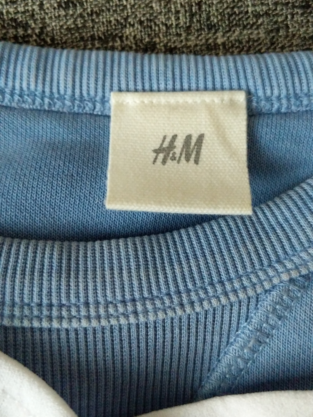 H&M Sky Blue Ribbed Neck Tee Dress From Smoking Free, Pets Free Household
